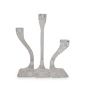 CLAUS JOSEF RIEDEL Duetto Crystal Candle Holders, Set Of 3
